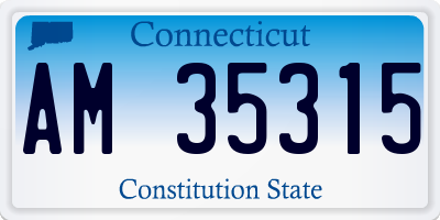 CT license plate AM35315