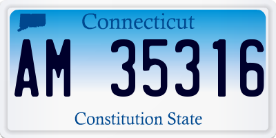 CT license plate AM35316