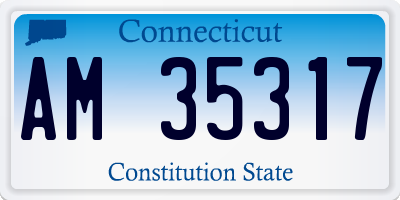 CT license plate AM35317