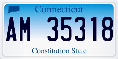 CT license plate AM35318