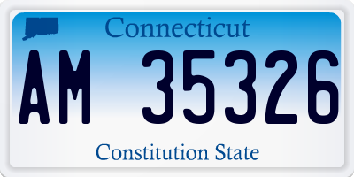 CT license plate AM35326