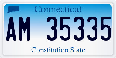CT license plate AM35335