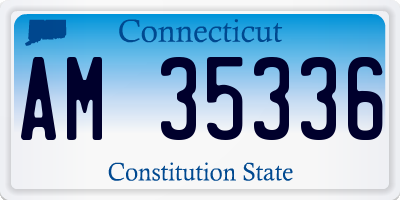 CT license plate AM35336