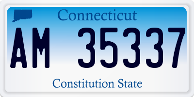 CT license plate AM35337