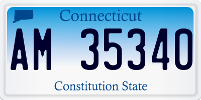 CT license plate AM35340
