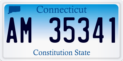 CT license plate AM35341
