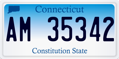 CT license plate AM35342