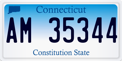 CT license plate AM35344