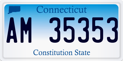 CT license plate AM35353