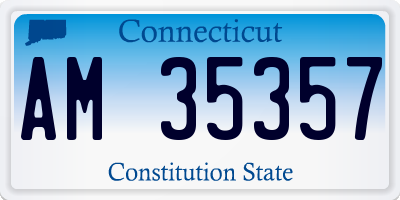 CT license plate AM35357