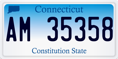 CT license plate AM35358