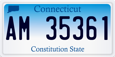 CT license plate AM35361