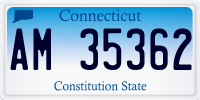 CT license plate AM35362