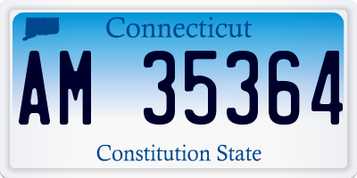 CT license plate AM35364