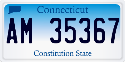 CT license plate AM35367
