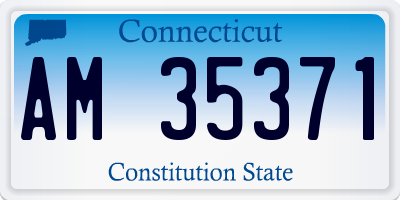 CT license plate AM35371