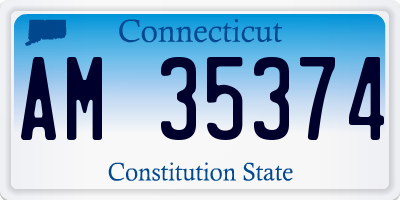 CT license plate AM35374