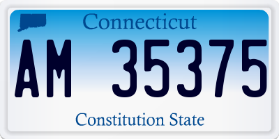 CT license plate AM35375