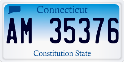 CT license plate AM35376