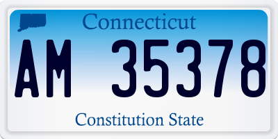 CT license plate AM35378