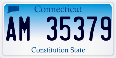 CT license plate AM35379