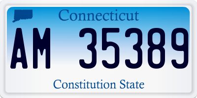 CT license plate AM35389