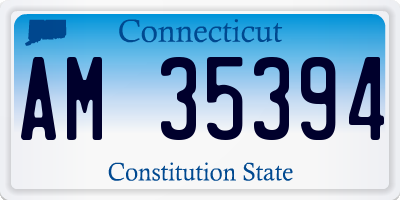 CT license plate AM35394