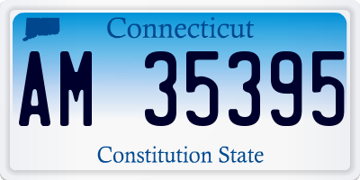 CT license plate AM35395