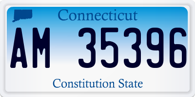 CT license plate AM35396