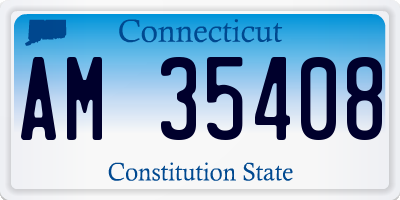 CT license plate AM35408