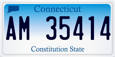 CT license plate AM35414