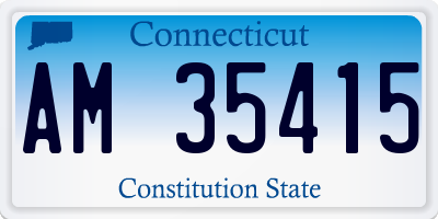 CT license plate AM35415