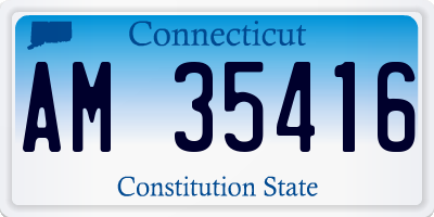 CT license plate AM35416