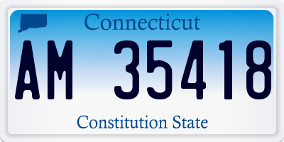 CT license plate AM35418
