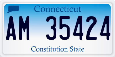 CT license plate AM35424