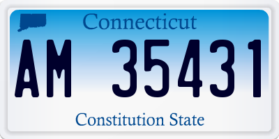 CT license plate AM35431