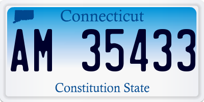 CT license plate AM35433