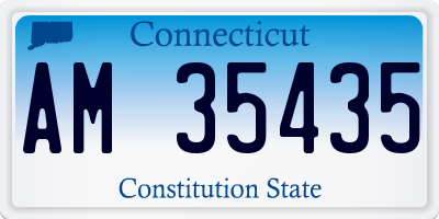 CT license plate AM35435