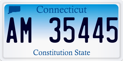 CT license plate AM35445