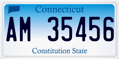 CT license plate AM35456