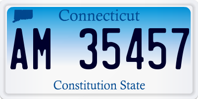 CT license plate AM35457