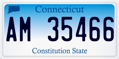 CT license plate AM35466
