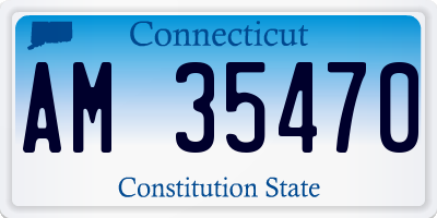 CT license plate AM35470