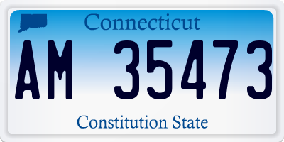 CT license plate AM35473
