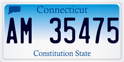 CT license plate AM35475