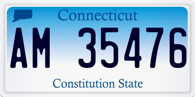 CT license plate AM35476