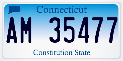 CT license plate AM35477