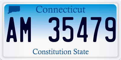 CT license plate AM35479