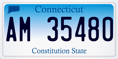 CT license plate AM35480
