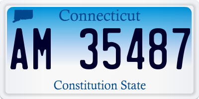 CT license plate AM35487